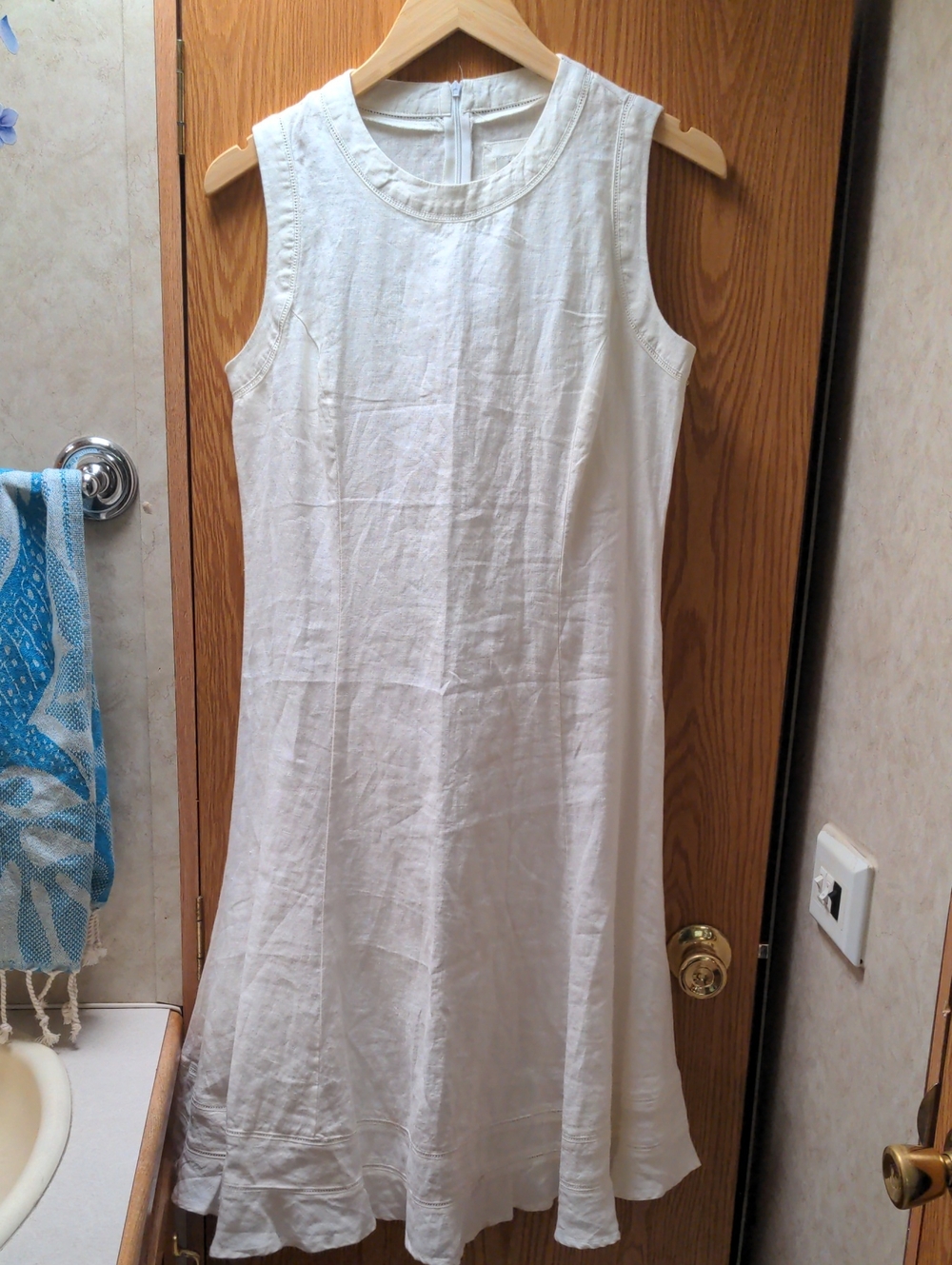 NWT! Malvin I Love Linen Sleeveless White A-Line Dress Size Small